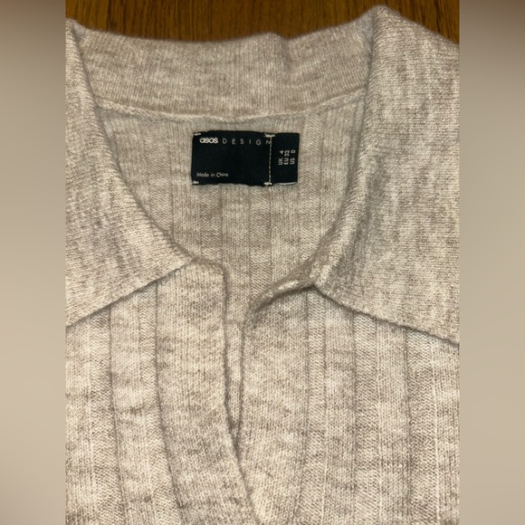 ASOS Cream Ribbed Sweater - Picture 2 of 3